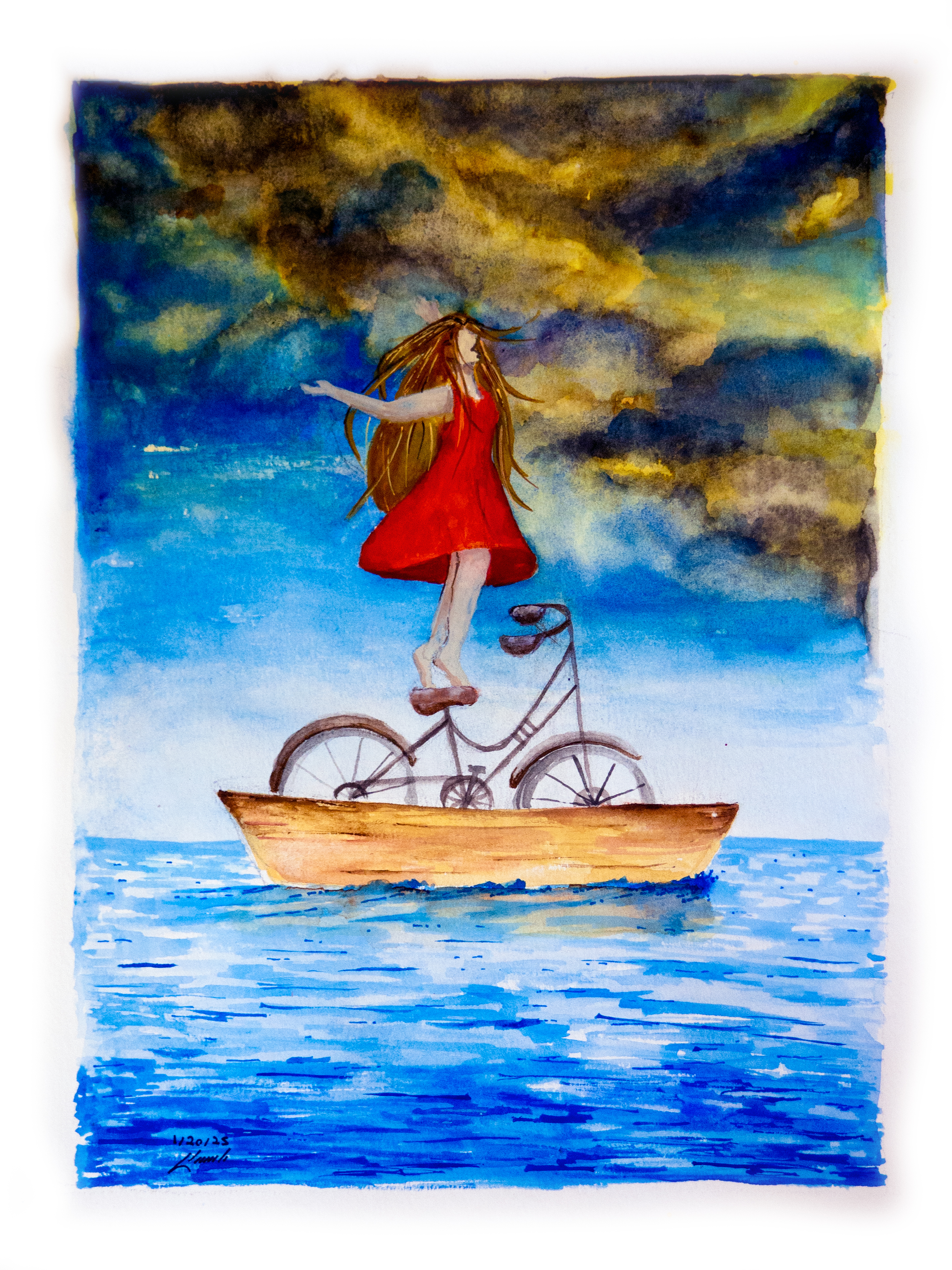 Painting Sailing Away Sailing High by Negar T